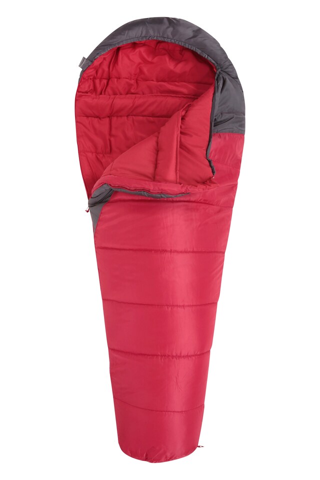 image 1 of Mountain Warehouse Summit 300 Mummy Sleeping Bag Insulated 3 Season Camping Hiking Bed