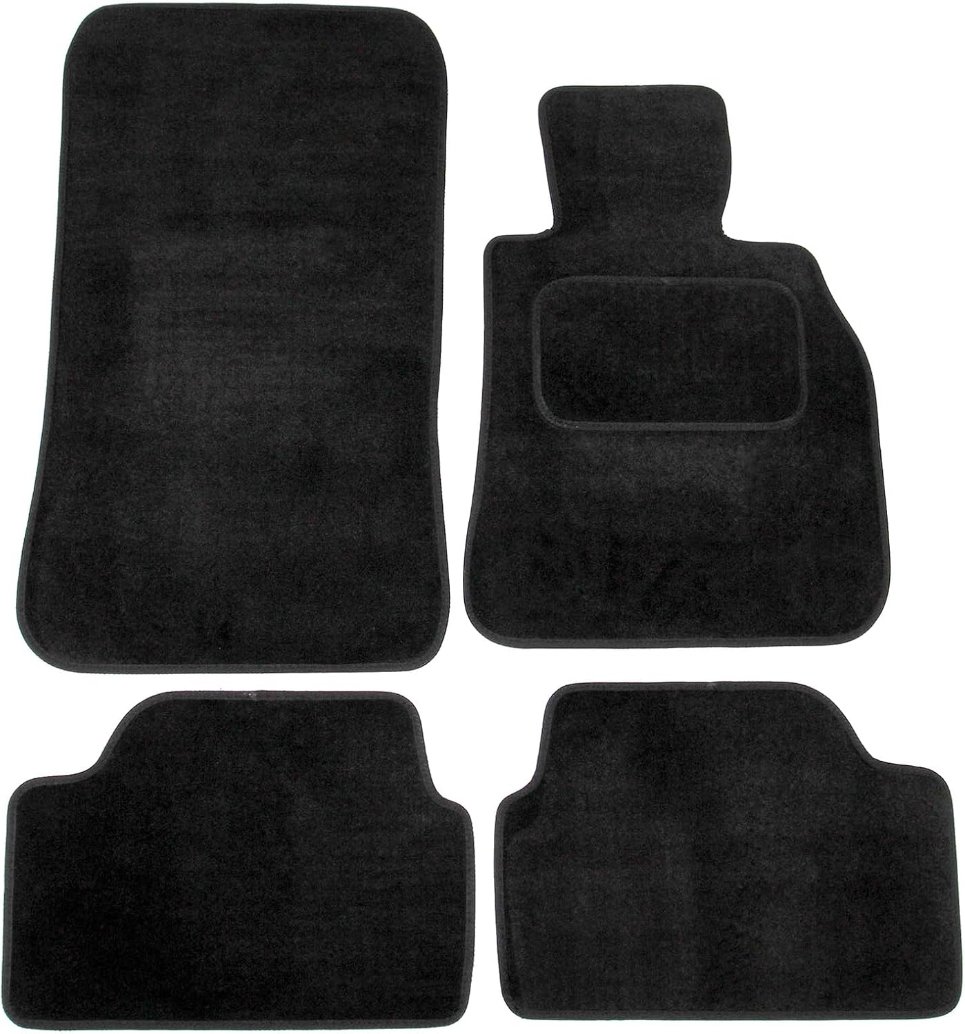 Actiasmat - Custom Fit Car Floor Mats for BMW 1 Series E87 2004-2011 4-Piece Black Carpet Set