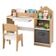 image 1 of COSTWAY Kids Study Desk and Chair Set Children Table Natural