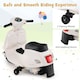 image 2 of COSTWAY Licensed Vespa Kids Ride on Motorcycle 6V White