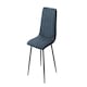image 3 of Aspen Round Dining Table with 4 Straight Stitch Cord Dining Chairs - Blue/Black/White - Flat Packed Blue