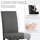 image 4 of Yaheetech Set of 4 Fabric Upholstered Dining Chairs with Solid Wood Legs Grey | Dark Grey