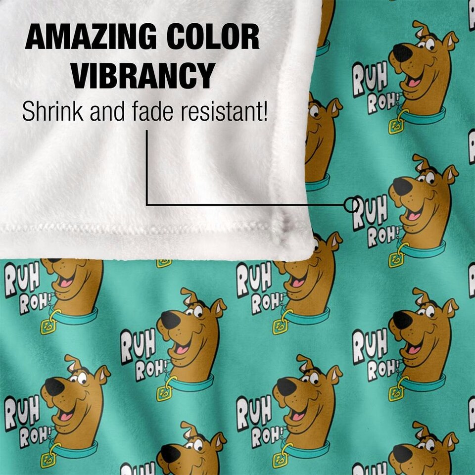 image 1 of Scooby Doo Repeat Print Blanket - Multicoloured - One Size