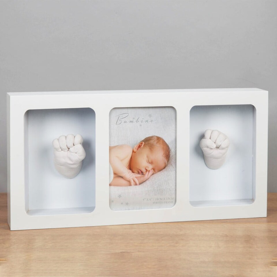 image 1 of Bambino Triple Photo Frame & Casting Kit White