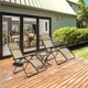image 2 of Yaheetech 3pcs Outdoor Zero Gravity Chairs with Table