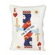 image 1 of Something Different King of the Sofa Playing Card Cushion - White/Dark Blue - One Size