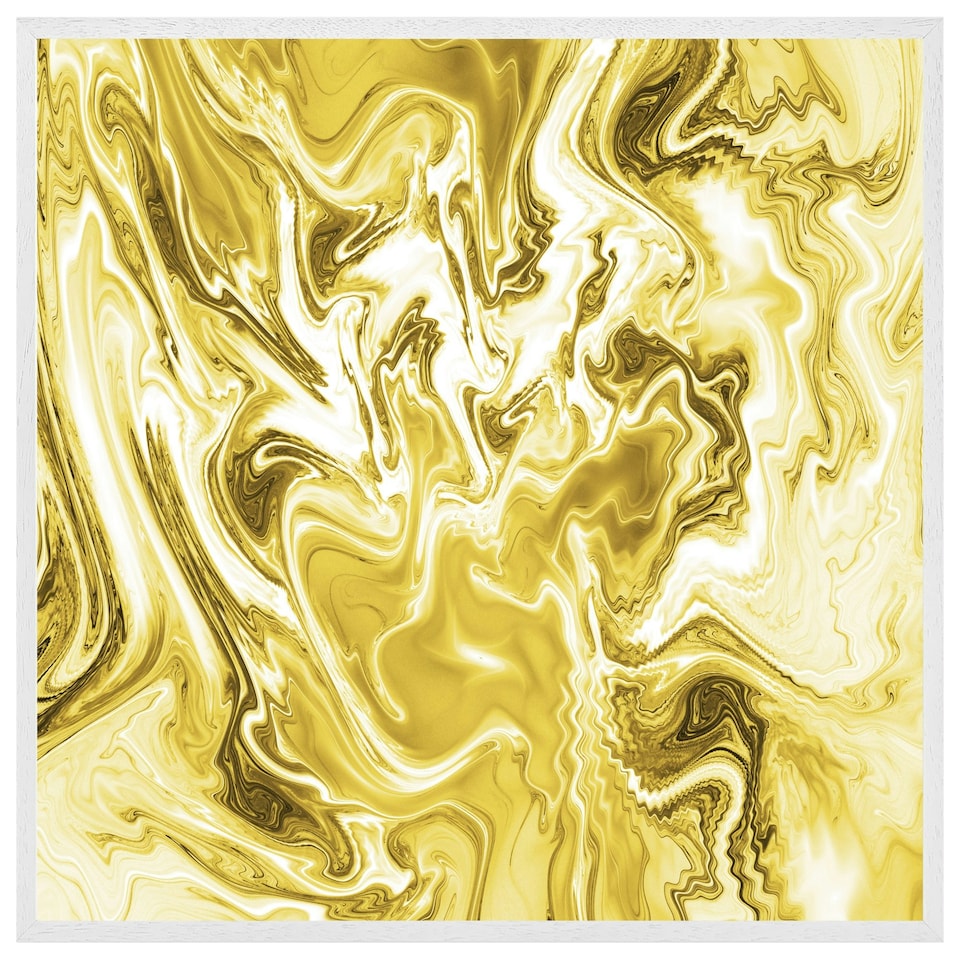 image 1 of Golden swirled marble (Picture Frame) White | XS