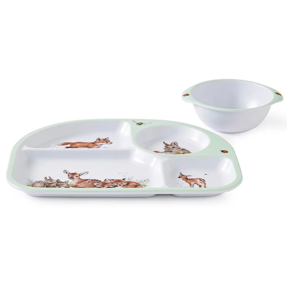 image 1 of Wrendale Designs Little Wren Divided Plate & Bowl Set