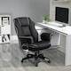 image 2 of Vinsetto Executive Office Chair, PU Leather High Back Desk Chair with Height Adjustable, Reclining Swivel Computer Chair for Home, Black