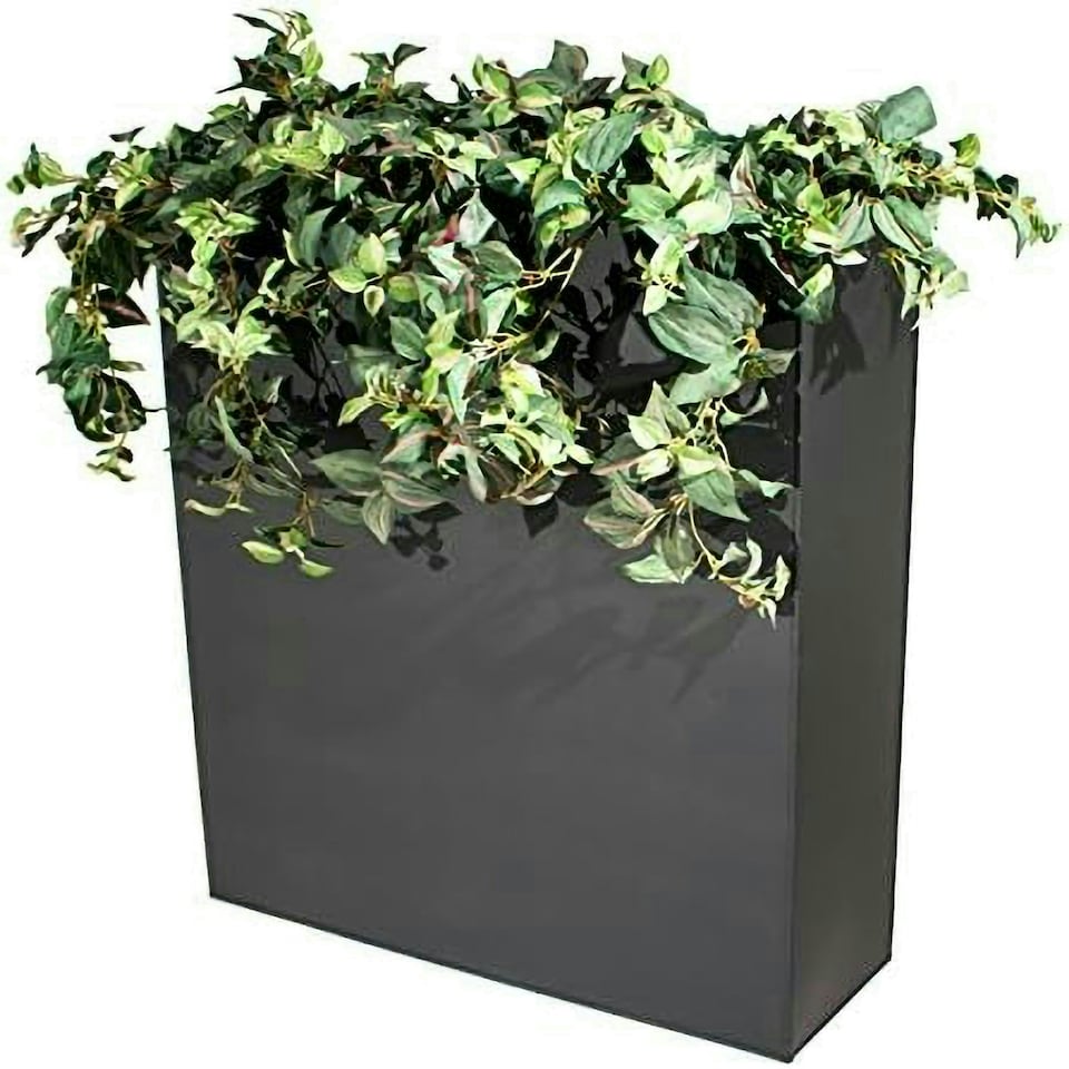 image 1 of Primrose Tall Trough Style Zinc Planter with Plastic Insert 90cm