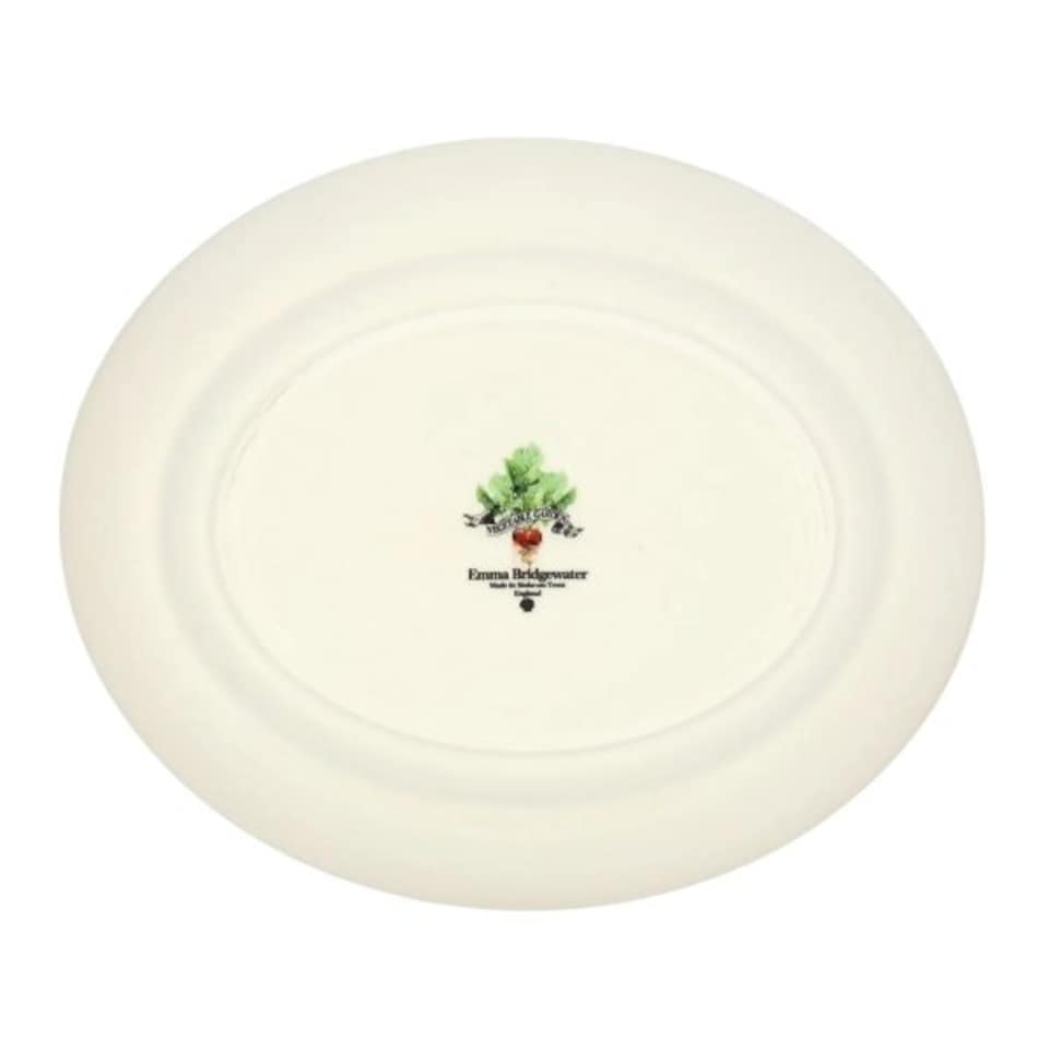 image 1 of Serving Plate: 36cm Emma Bridgewater Oval Artichoke Plate, Ceramic White