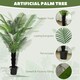 image 3 of HOMCOM 175cm Artificial Areca Palm Tree with PE Leaves and Flocked Soil Green | One Size