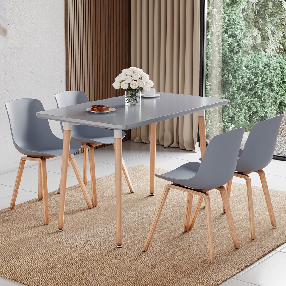 image 1 of Vida Designs Batley 4 Seater Square Dining Table, Grey