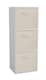 image 1 of 3-Tier Cube Shelving Unit with Inserts | White | White & Cream | 1