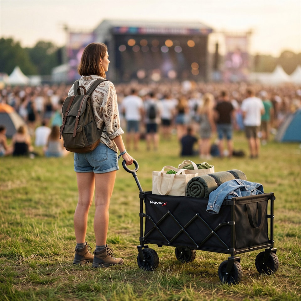 image 1 of MoverX 150L/150kg Folding Camping Trolley / Festival Wagon