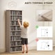 image 5 of HOMCOM CD Storage Unit DVD Tower Blu-ray Storage Shelf for Living Room | Brown | Natural wood finish