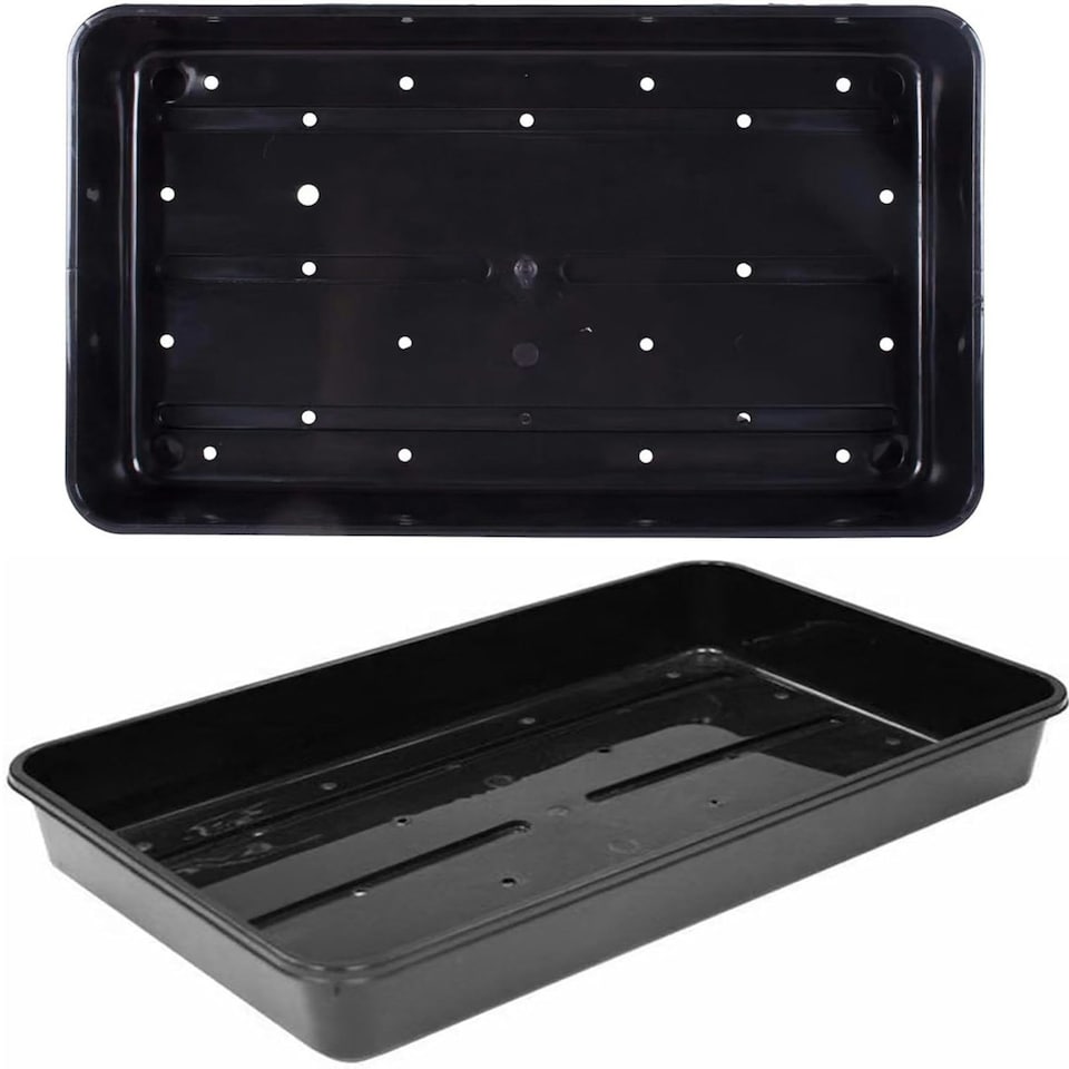image 1 of 12 Heavy Duty Plastic Seed Trays With Strong Rim For Extra Rigidity Seedling