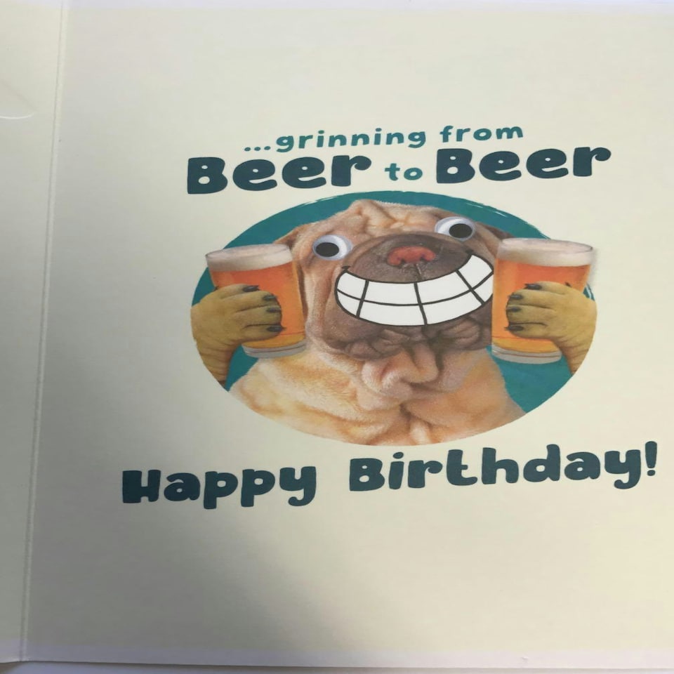 image 1 of Age 21 Birthday Card Crazy Wrinkly Dog
