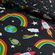 image 4 of Catherine Lansfield Rainbow Rockets Reversible Duvet Cover Set Black Black | Toddler