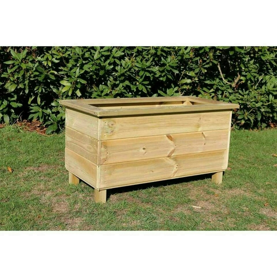 image 1 of Multi Pack of 3 - Trough Planters, Wooden Garden Pot/Tub for Plants - L40 x W80 x H40 cm - Fully Assembled