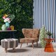 image 3 of Cefena Leopard Print Velvet Chair Brown