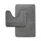 image 4 of VELVETIO Bath Mat Set Greek Pattern Anti Slip Memory Foam Toilet Rug Blue | Aqua