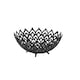 image 1 of Hill Interiors Cast Lattice Bowl - Black - 13cm x 32cm x 32cm