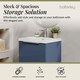image 2 of Balterley Fluted Wall Hung 1 Drawer Vanity Basin Unit with Ceramic Basin | Blue | Satin Blue