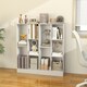 image 8 of COSTWAY 5-Cube Bookcase Wooden Storage Organizer White White