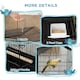 image 8 of PawHut Metal Bird Cage Small w/ Perch Food Container Handle for Finch Canary