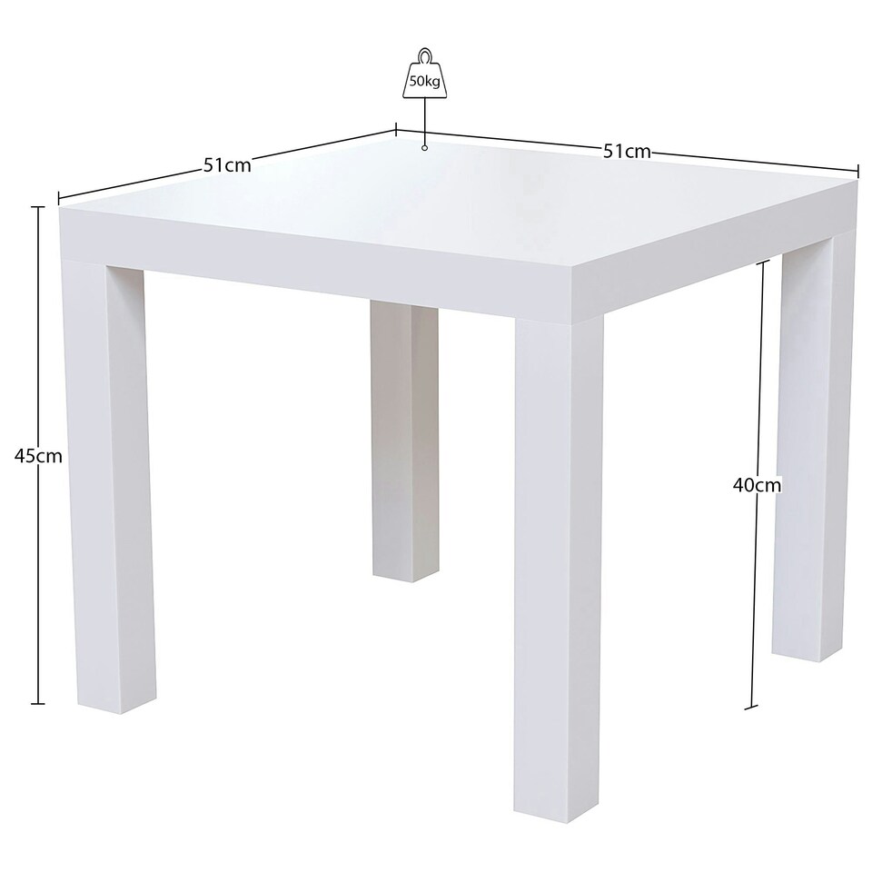 image 1 of Vida Designs Beeston Side Table Sofa End Bedside Table, White