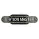 image 1 of Station Master Sign Plaque Train Railway Wall Station Gate Fence Post Garage