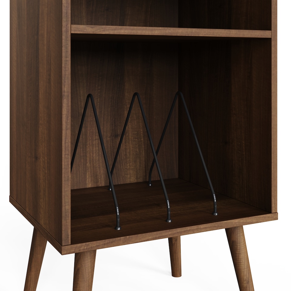 image 1 of Jaxon Compact Vinyl Turntable Stand | Brown | Walnut