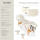 image 6 of Massage Table - 3-zone bed, wooden frame, bolsters, carry bag, head and armrests | Cream | beige | 1