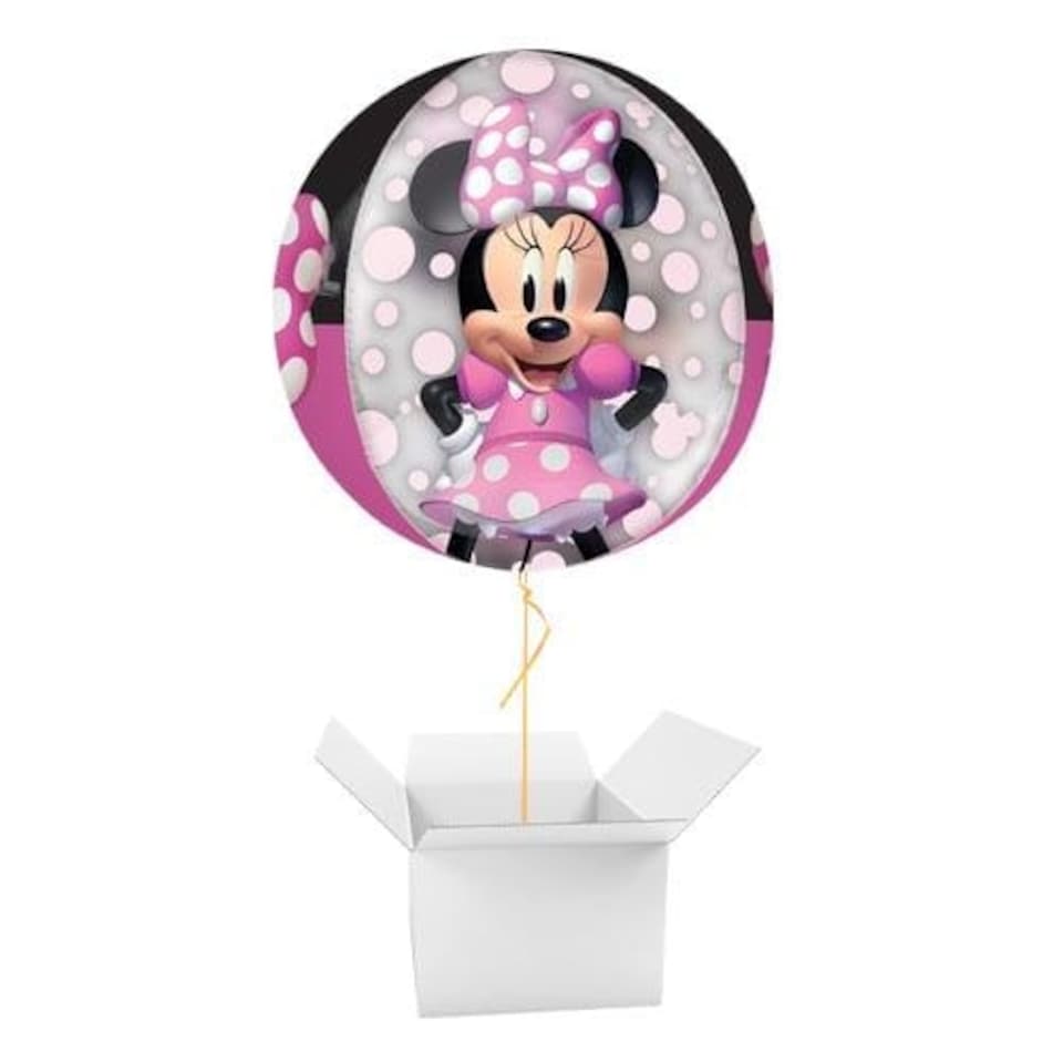 image 1 of Minnie Mouse Forever Orbz Foil Helium Balloon - Inflated Balloon in a Box Multi