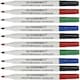 image 2 of Pack of 10 Assorted Colour Whiteboard Drywipe Marker Pens
