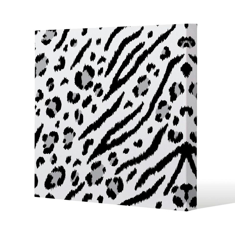image 1 of Zebra & Leopard Print (Canvas Print) 61 x 61 x 4cm