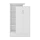 image 2 of Nevada Petite Open Shelf Wardrobe - L52 x W90 x H145 cm - White Gloss | White