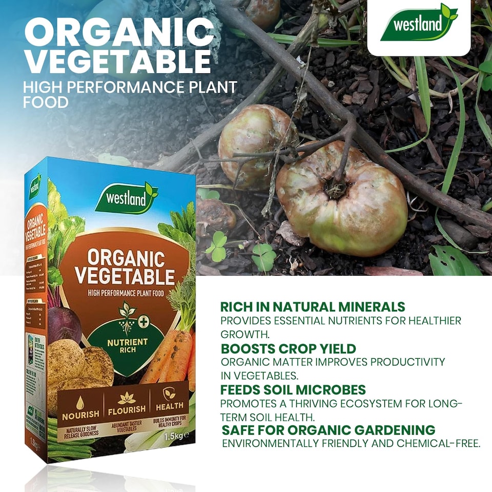 image 1 of Westland Organic Vegetable High Performance Plant Food 1.5kg for Healthier Crops