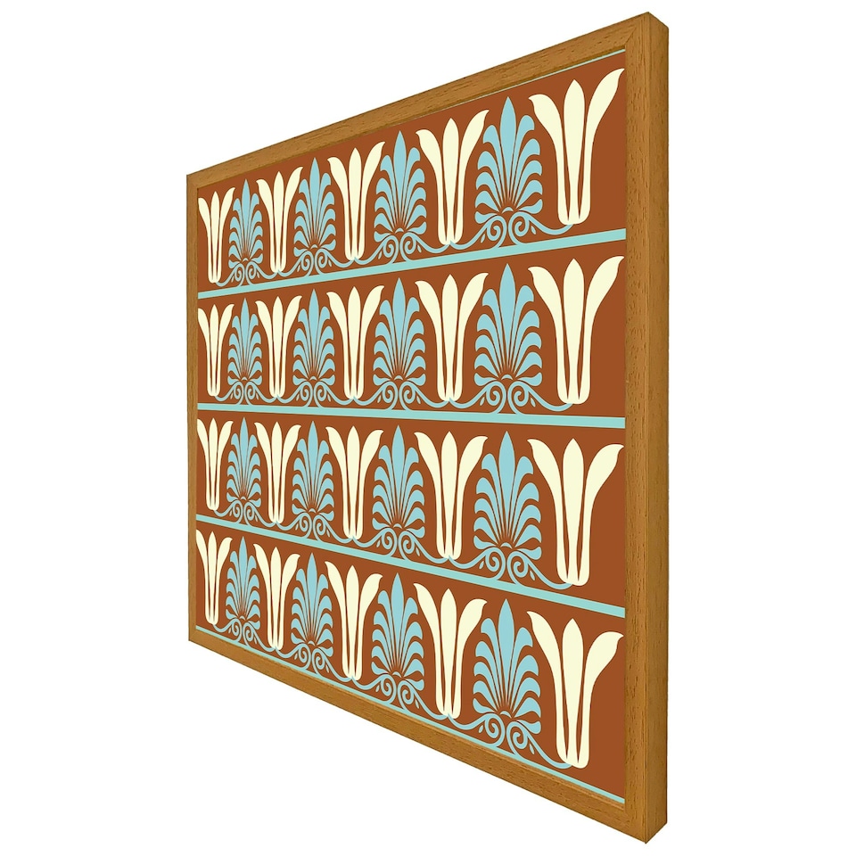image 1 of Egyptian flower ornament pattern (Picutre Frame) White | M