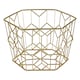 image 1 of Stylish Matte Gold Fruit Basket, Functional Design Unique Fruit Basket For Livingroom, Durable Fruit Basket Gold