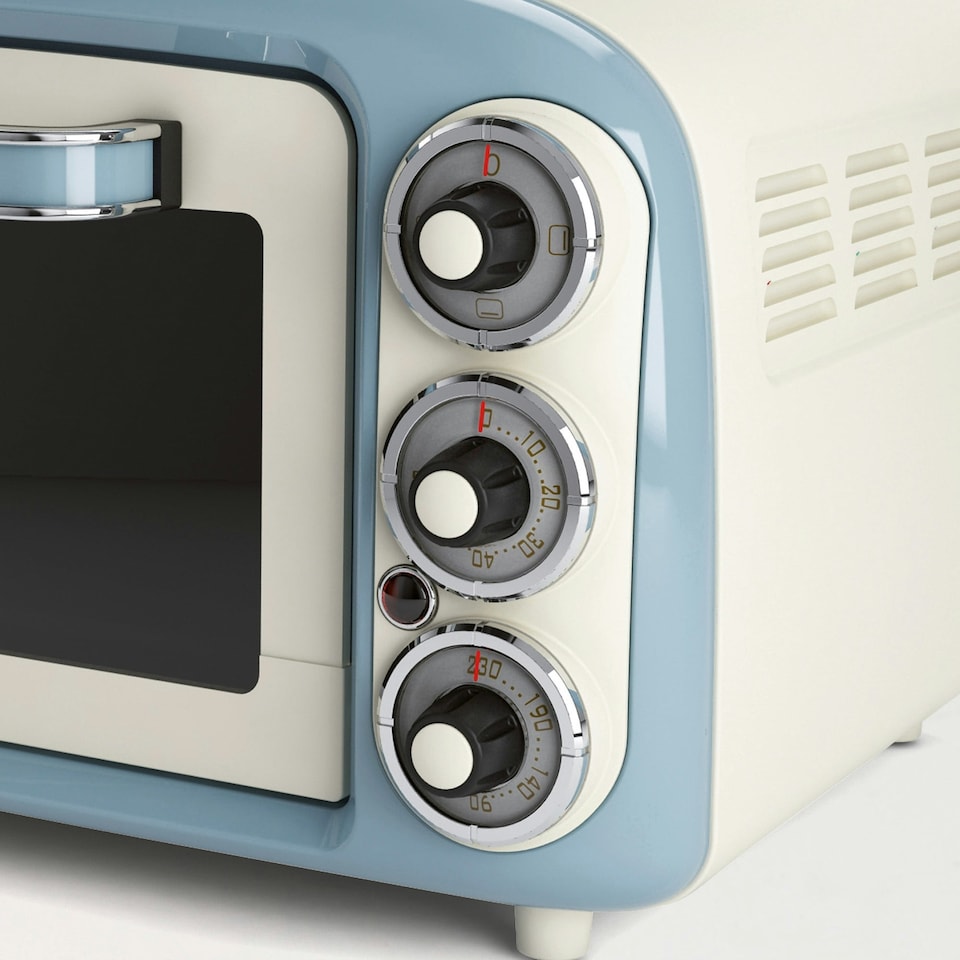 image 1 of Ariete 97905 Vintage Mini Oven, 18 Litre, 1380 W, Blue