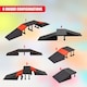 image 6 of GEEZY Multi-Functional 6-in-1 Mini Ramp Set For Roller Skates, Skateboards, Black