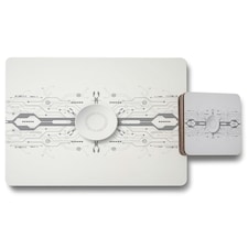 concept with various technology elements (Placemat & Coaster Set)