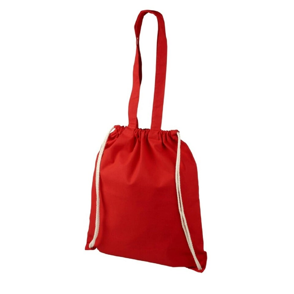 image 1 of Bullet Eliza Cotton Drawstring Bag - Red - 38 x 42 cm