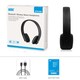 image 7 of Bluetooth Wireless Rechargeable On Ear Headphones with Mic, Ultra Lightweight, NFC - August EP636 | Black
