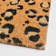 image 4 of OHS Leopard Print Coir Doormat Non Slip Door Rug | Brown | 40 x 60cm