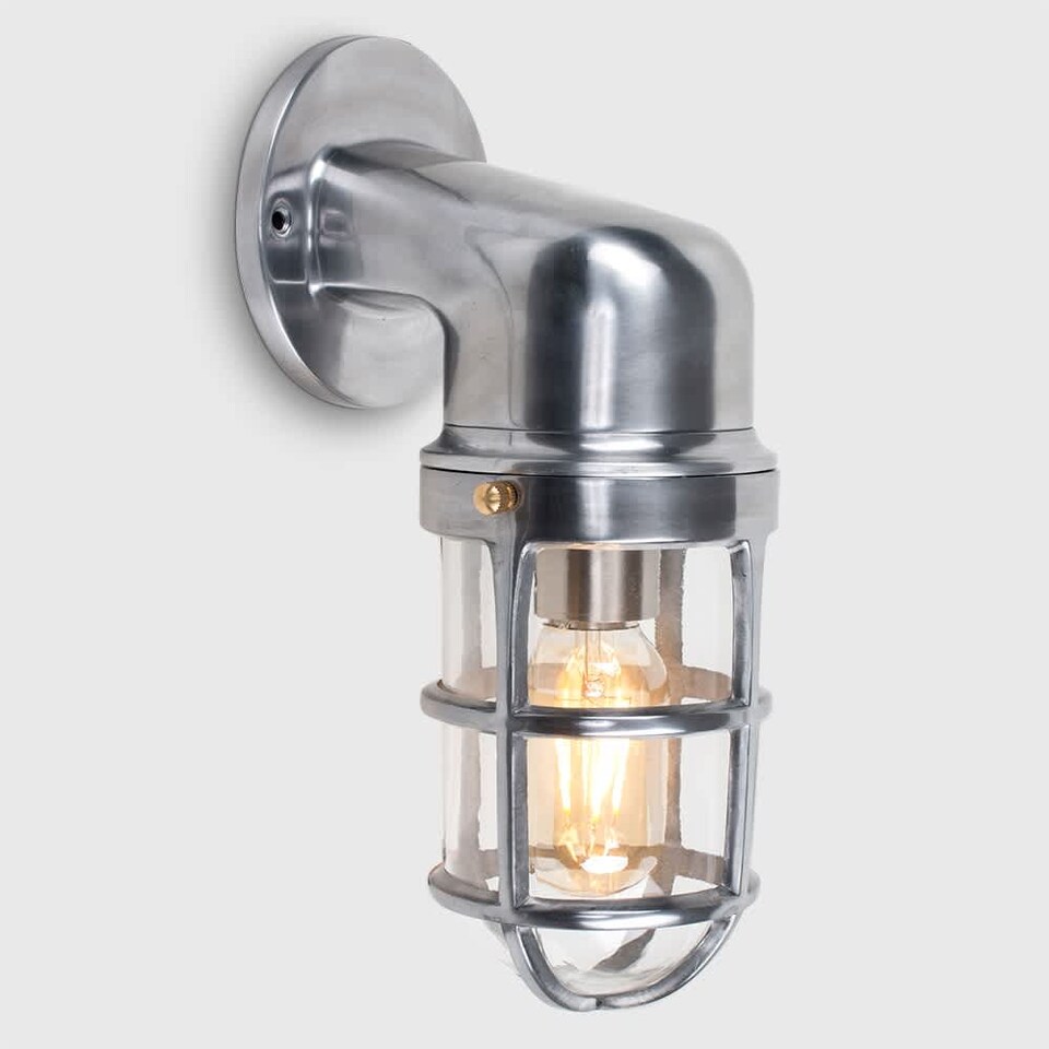 image 1 of ValueLights Quay Chrome Nautical Fisherman Metal Outdoor Wall Light