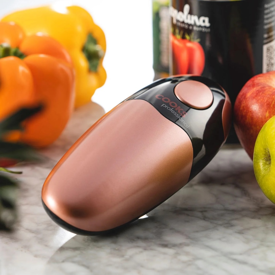 image 1 of Cooks Professional Automatic Can Opener with Simple One Touch Operation | Copper | Copper & Black