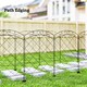 image 9 of Outsunny 4PCs Decorative Garden Fencing 43in x 11.4ft Steel Border Edging Swirls